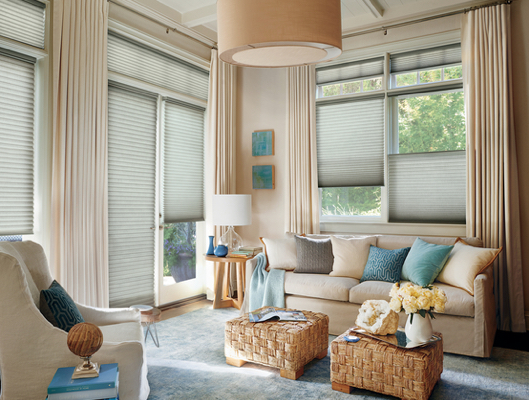 Blackout curtains and energy efficient window shades