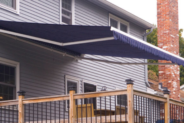 Outdoor retractable awnings provide UV protection