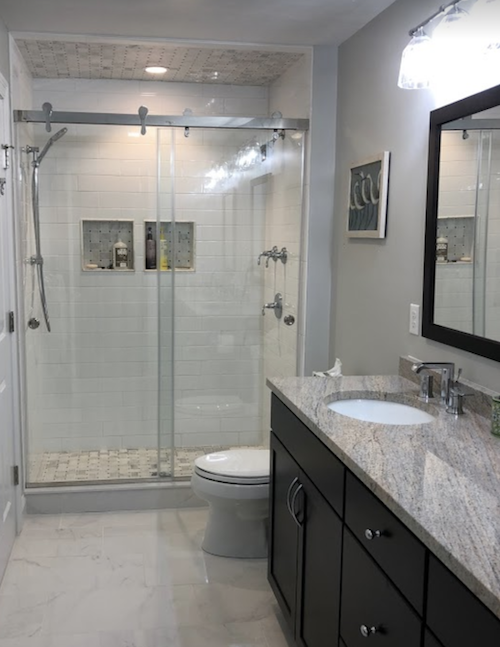 Glass shower doors add appeal