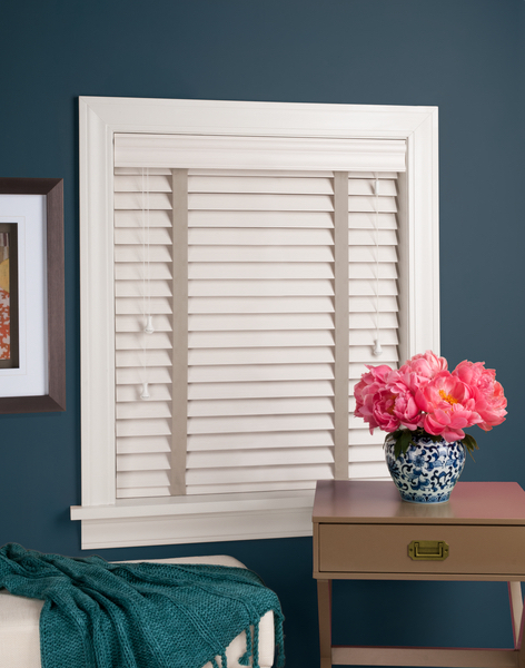 White Faux Wood Blinds