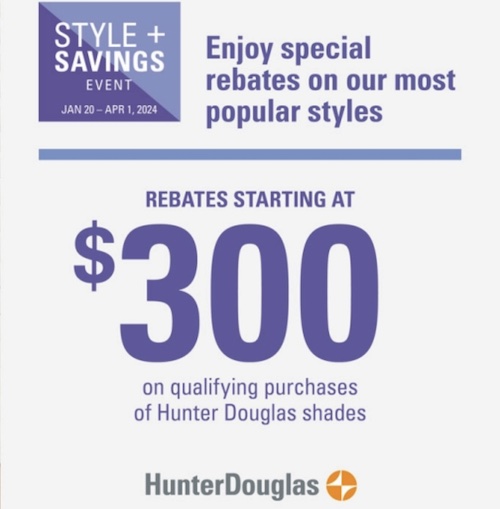 Hunter Douglas Style Savings