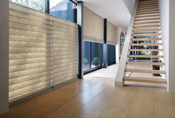 Hunter Douglas stacking roman shades